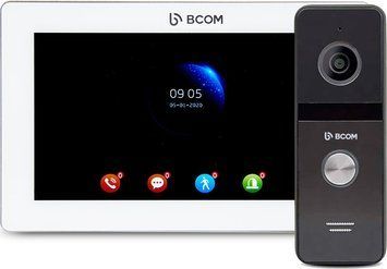 Комплект відеодомофону BCOM BD-770FHD White Kit: відеодомофон 7 і відеопанель 242051 фото