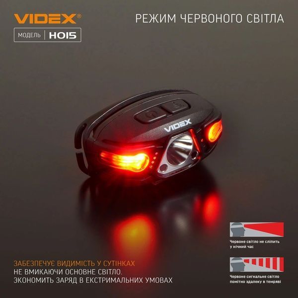 VIDEX VLF-H015 330Lm 5000K Налобный светодиодный фонарик 99-00022845 фото