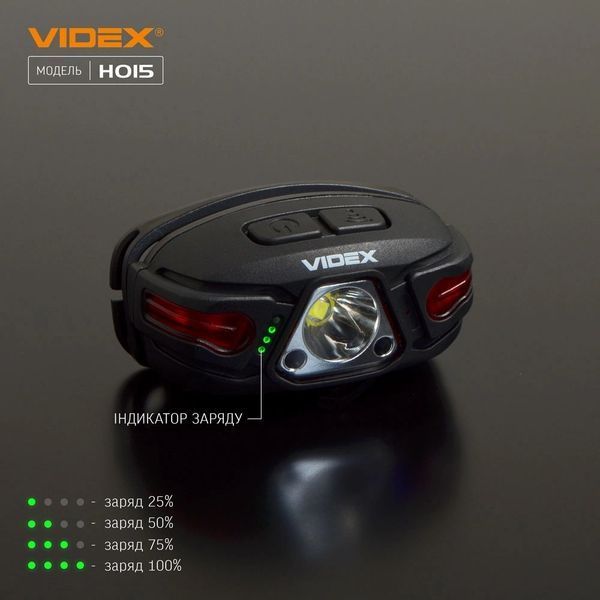 VIDEX VLF-H015 330Lm 5000K Налобный светодиодный фонарик 99-00022845 фото