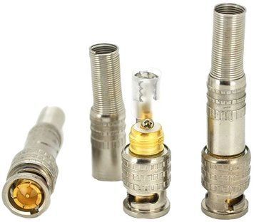 GOLD Corton BOX Q100 Разъем BNC-M &ndash; с пружиной под кабель и наконечником под винт для фиксации центральной жилы 99-00009766 фото