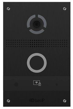 Bas-IP&nbsp;AV-08FB&nbsp;black IP вызывная панель с распознанием лиц и считывателем UKEY 99-00009105 фото