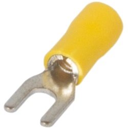 Enext e.terminal.stand.sv.1,25.5.yellow Изолированный вилочный наконечник 0.5-1.5 кв.мм желтый 29372 фото