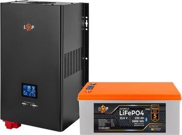 Комплект резервного питания LP(LogicPower) ИБП + литиевая (LiFePO4) батарея (UPS W3500 + АКБ LiFePO4 5888W) 37460 фото