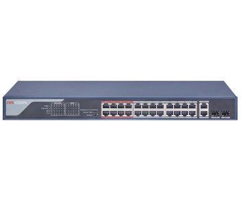 DS-3E0326P-E(B) 24-портовий некерований POE комутатор Hikvision 99-00004419 фото