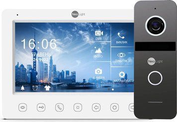 Комплект відеодомофона Neolight NeoKIT FHD Pro Graphite: відеодомофон 7 з детектором руху і 2 Мп відеопанель 198416 фото