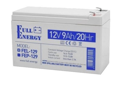 Full Energy FEL-129 Аккумулятор гелевой 12В 9А•ч 27145 фото
