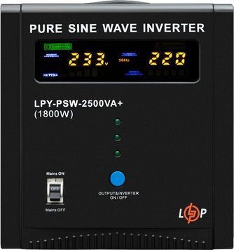 ДБЖ LogicPower LPY-PSW-2500VA+ (1800Вт) 10A/20A з правильною синусоїдою 24V 22874 фото