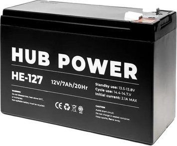 Hub Power НЕ-127 7А&bull;ч 12В Свинцево-кислотна акумуляторна батарея 99-00021359 фото