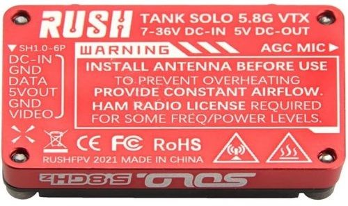 RUSHFPV Tank Solo 1.6W 48 каналів, 5.8 ГГц FPV Передавач 138918 фото