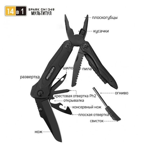 Roxon&nbsp;SPARK&nbsp;CM1349 Мультитул&nbsp; 99-00011057 фото