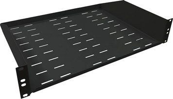2U 19" 350 мм 9005 Полка консольная черная 99-10024491 фото