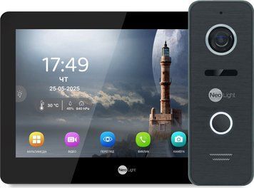 Комплект Neolight MEZZO Hybrid HD KIT B/Black: гибридный видеодомофон 10.1 с Wi-Fi и 2 Мп видеопанель. 301771 фото