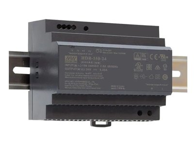 MeanWell HDR-150-24 Блок живлення (24B 6.25 А для монтажа на DIN рейку) 29456 фото