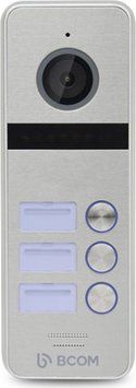 Відеопанель BCOM BT-403HD Silver на 3 абоненти 240576 фото