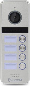 Відеопанель BCOM BT-404HD Silver на 4 абоненти 240577 фото