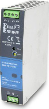 Блок питания Full Energy BGM-481UDIN 48 В / 1.6 А для крепления на DIN рейку. 290790 фото