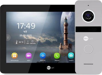 Комплект Neolight MEZZO Hybrid HD KIT B/Silver: гібридний відеодомофон 10.1 з Wi-Fi та 2 Мп відеопанель 301769 фото