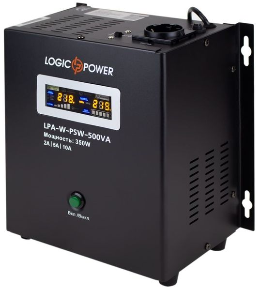 Джерело безперебійного живлення Logicpower LPA-W-PSW-500VA+ (350 Вт) 2 A / 5 A / 10 A з правильною синусоїдою 214436 фото