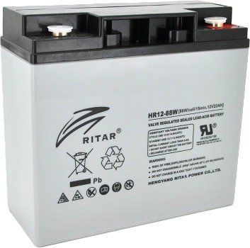 AGM RITAR HR1288W 22А&bull;ч 12В Свинцево-кислотна акумуляторна батарея 99-00022381 фото