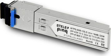 Одноволоконний SFP 1Gbps WDM модуль StelsPing SFPd-20-1310-WDM-SC DDM 20km 277007 фото