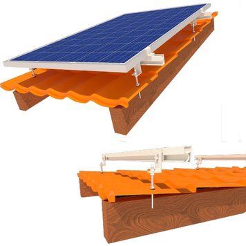 InstallKit IK-XL-M-10 Комплект кріплення 10 сонячних панелей до 1145мм металочерепиця профнастил шифер 99-00013772 фото