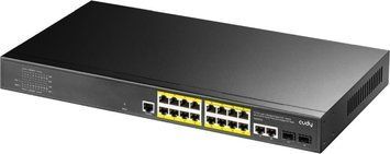 PoE-Коммутатор 21-портовий керований L2 Cudy GS2018PS2-200W гигабитний з 16 портами PoE, 200W 73-00539 фото