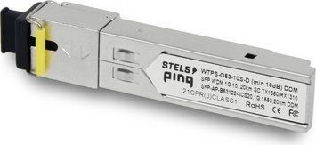 Одноволоконний SFP 1Gbps WDM модуль StelsPing SFPd-20-1550-WDM-SC DDM 20km 277008 фото
