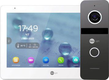 Комплект Neolight MEZZO Hybrid HD KIT Graphite: гибридный видеодомофон 10.1 с Wi-Fi и 2 Мп видеопанель. 301766 фото