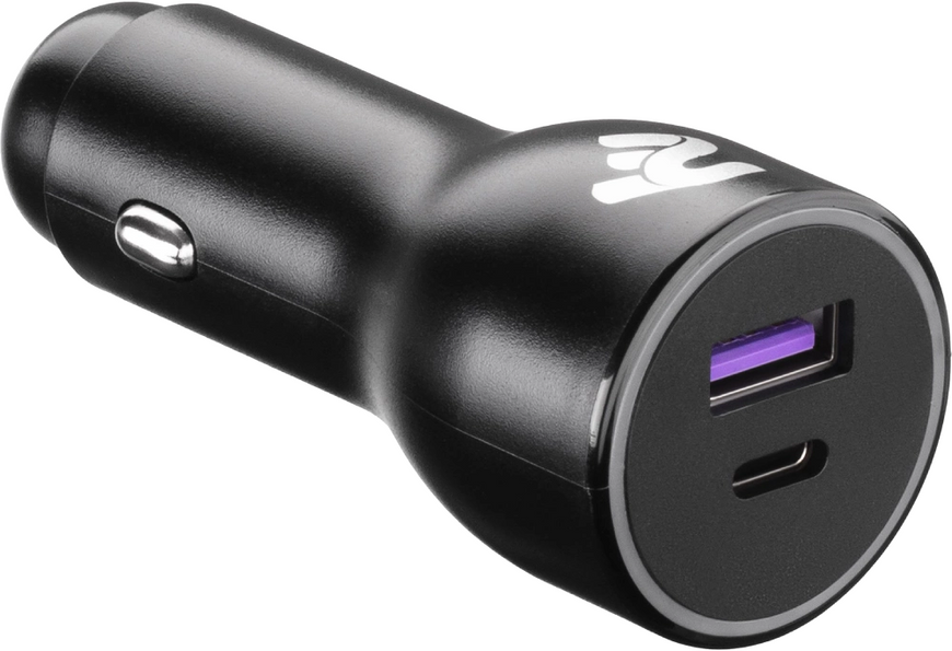 Автомобильное зарядное устройство 2E Dual USB Car Charger 38W USB-C Black (2E-ACR18PDQC-B) 99-00019151 фото