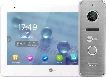 Комплект Neolight MEZZO Hybrid HD KIT SilverP: гибридный видеодомофон 10.1 с Wi-Fi и 2 Мп видеопанель. 301772 фото