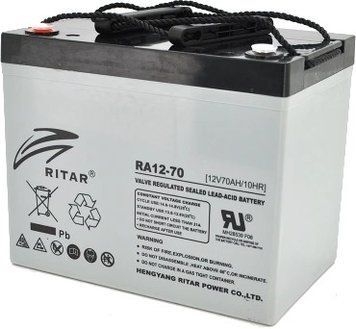 RITAR RA12-70 70A&bull;ч 12В Свинцево-кислотна акумуляторна батарея 99-00022384 фото