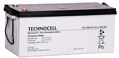 Аккумулятор Technocell TCL 200-12 200Aч 2844418 фото