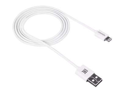 Canyon CFI1W white (Lightning - USB-A) 1м Кабель 28909 фото