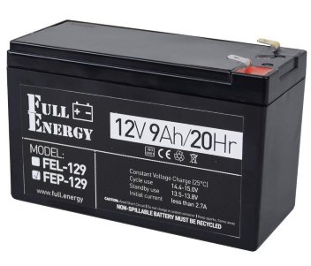 Full Energy FEP-129 Акумулятор 12В 9 Аг для БДЖ 24452 фото