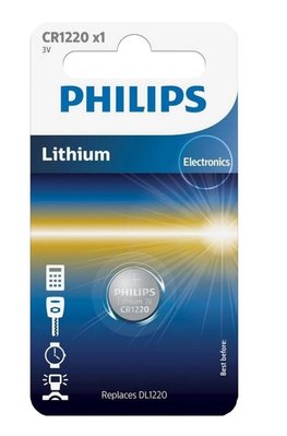 Philips CR1220 Батарейка литиевая блистер, 1 шт 29653 фото