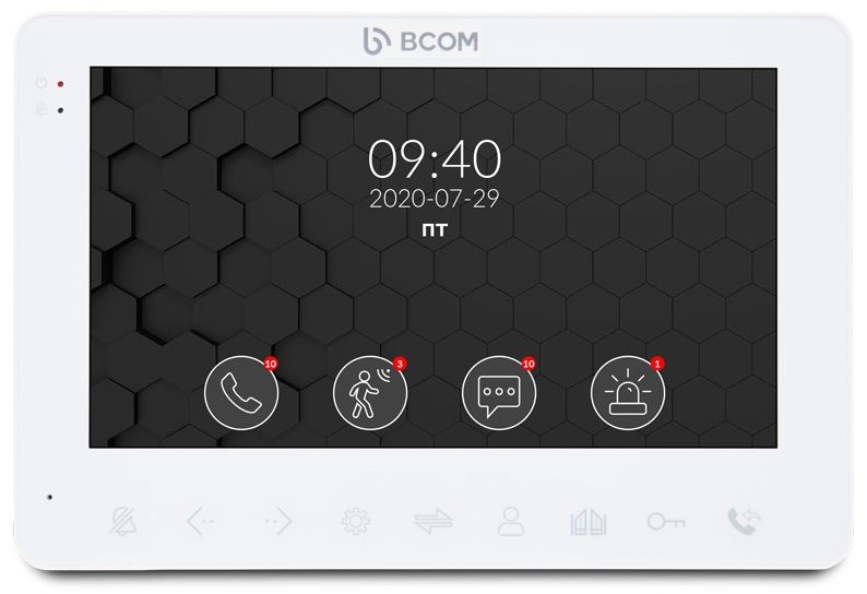 Відеодомофон 7" BCOM BD-780FHD White з детектором руху і записом відео 240565 фото