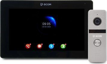 Комплект відеодомофону BCOM BT-400FHD Silver+BCOM BD-770FHD/T Black 302540 фото