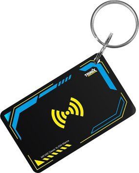 Ключ-брелок EM-Marine+Mifare Trinix Proximity-key EM+MF epoxy прямокутний 30*50 мм жовто-блакитний 69-00062 фото
