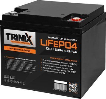 Акумуляторна батарея літій-залізо-фосфатна 12.8В 38А*год Trinix 12V38Ah LiFePO4 44-00005 фото