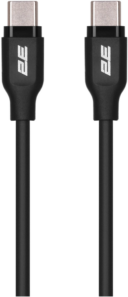 Кабель зарядки/синхронизации 1м 60Вт черный 2E Type-C Glow USB-C > USB-C 99-00019158 фото