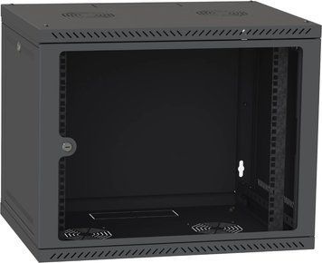 IPCOM 12U 600x600 Шкаф телекоммуникационный двери стекло (черный) 99-00017728 фото