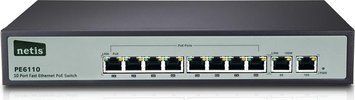 PoE-коммутатор NETIS PE6110 10PORT, 8PORT 10/100M POE 116611 фото