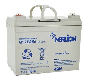 MERLION AGM GP12330M6 12 V 33 Ah Акумуляторна батарея 99-00011648 фото