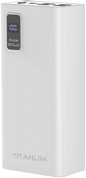 Повербанк TITANUM 728S 30000mAh 22.5W White 99-00016944 фото