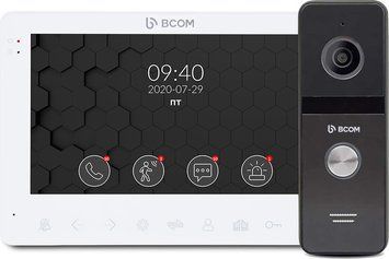 Комплект відеодомофону BCOM BD-780FHD White Kit: відеодомофон 7 і відеопанель 240564 фото
