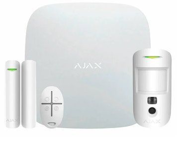 Ajax StarterKit Cam Plus (8EU) UA white комплект охранной сигнализации с LTE 99-00006339 фото