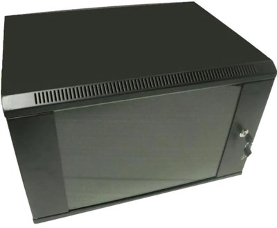 Hypernet WMNC-6U-FLAT-AC-BLACK Шкаф коммутационный настенный 6U 600x450 разборный 27378 фото