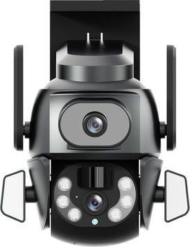 IP PTZ-видеокамера з WiFi 4Mp (2*2Mp) Light Vision VLC-9692WI10ZL f=4+8mm, ИЧ+LED-пидсвичування, з микрофоном 75-00205 фото