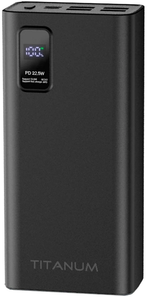 Повербанк TITANUM 728S 30000mAh 22.5W Black 99-00016943 фото