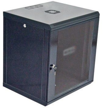19"12U Шафа, 600x500x640мм (Ш*Г*В), економ,акрилове скло, чорна 99-00009653 фото